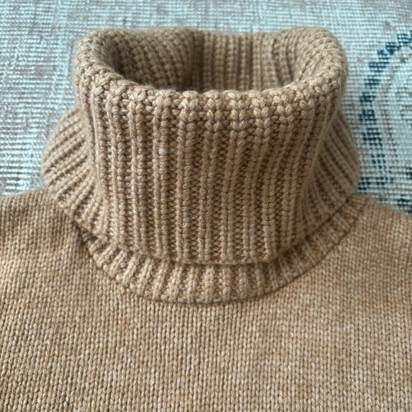 Madewell Sadler Turtleneck sweater camel sz XS - Picture 5 of 9